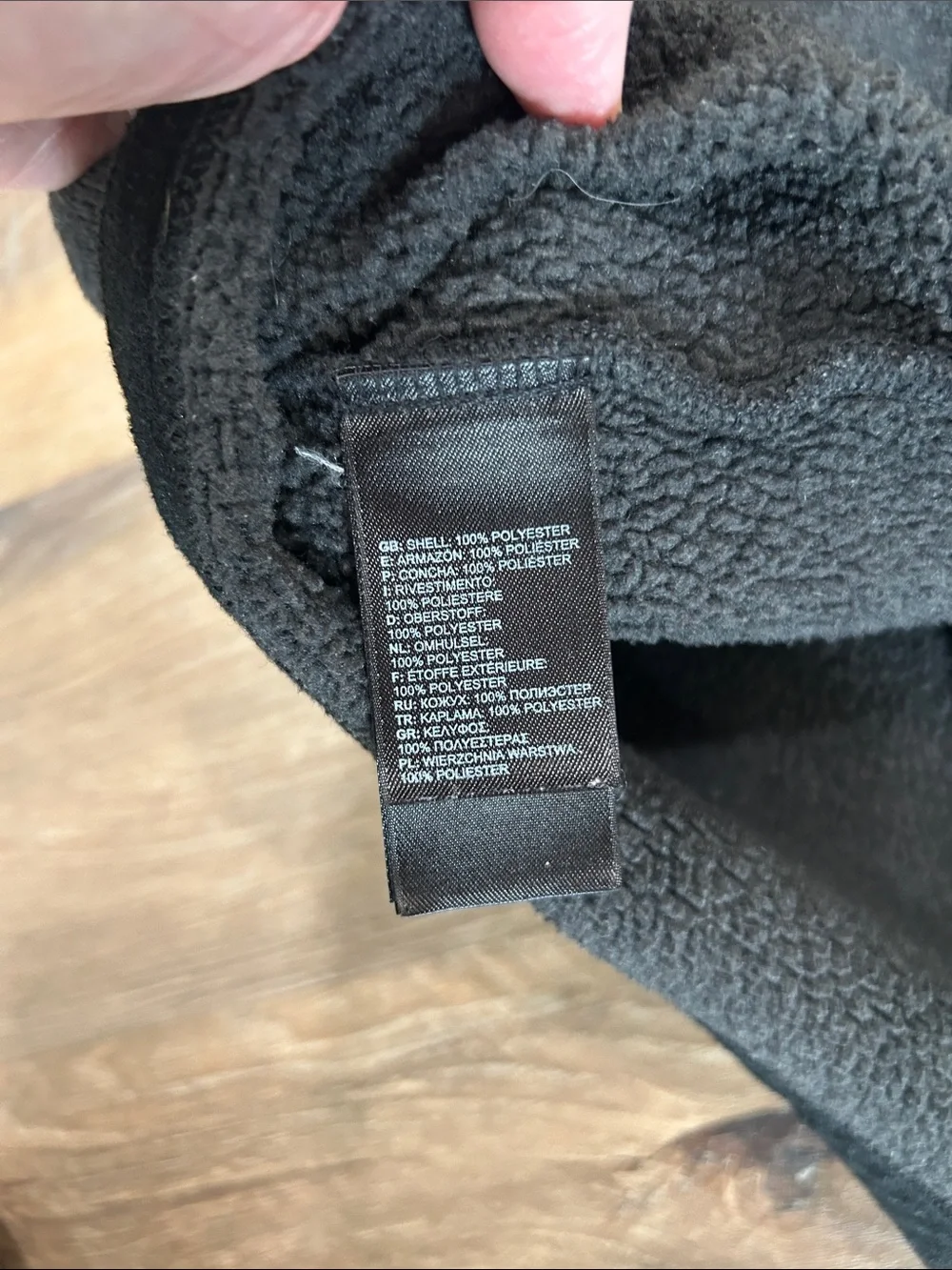 The North Face Mens Quarter Zip Fleece Pullover size large dark gray/black